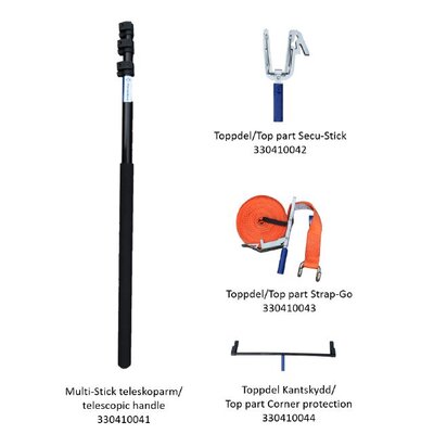 Les composants du Multi-Stick télescopique