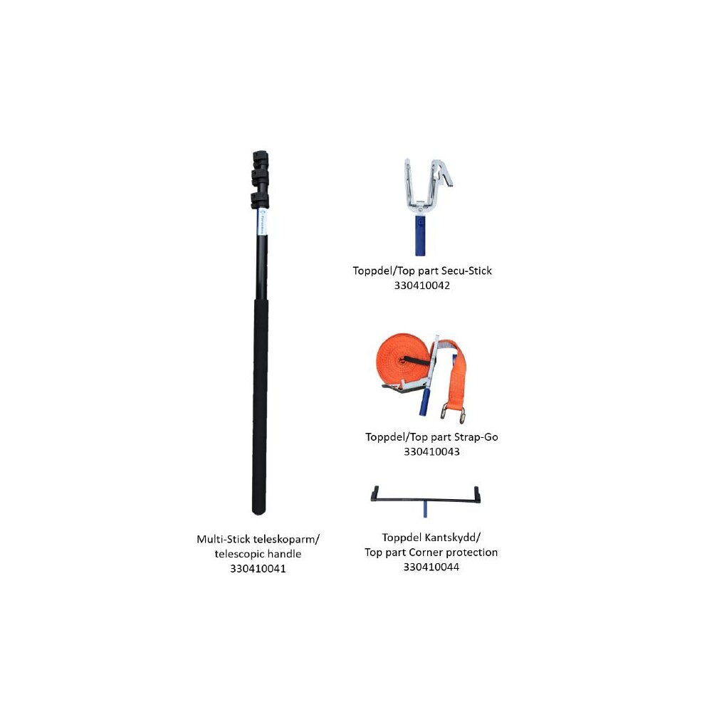 Les composants du Multi-Stick télescopique