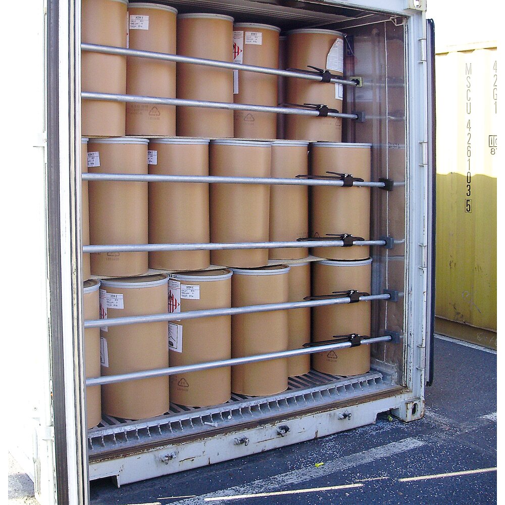 Barre cargo dans conteneur