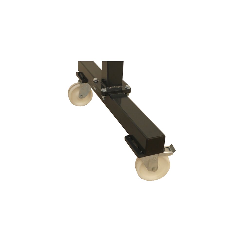 swivel castors of the storage rack for lifting accessories