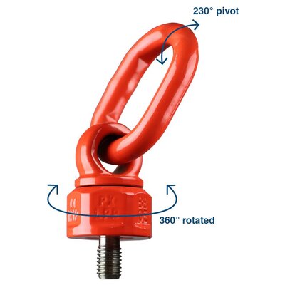 Rotation de l'anneau de levage articulé avec roulement à billes POWERTEX LPB