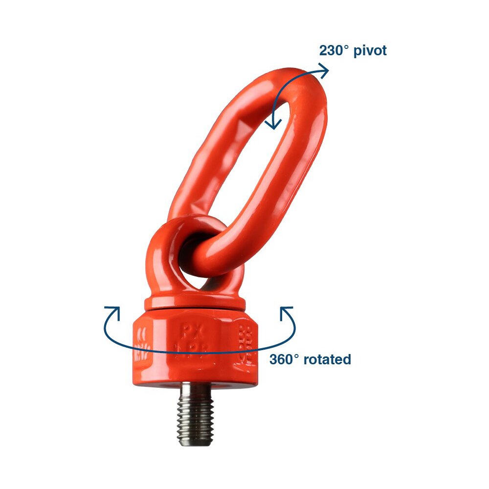 Rotation de l'anneau de levage articulé avec roulement à billes POWERTEX LPB