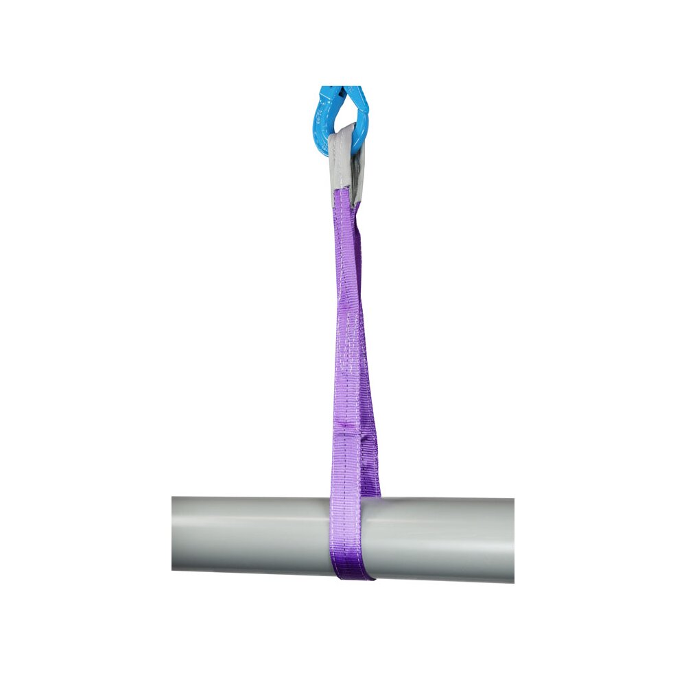 Corde de levage plate 3T - Sangle de remorquage de grue avec double boucles  en polyester - Sangle de levage pour grue industrielle - 2 m