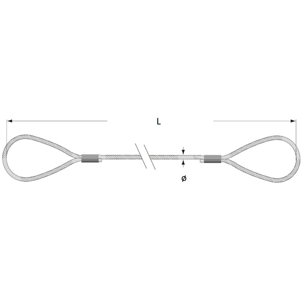 Ensembles de Levage de câble d'élingue de câble métallique d'acier  Inoxydable de 2-6