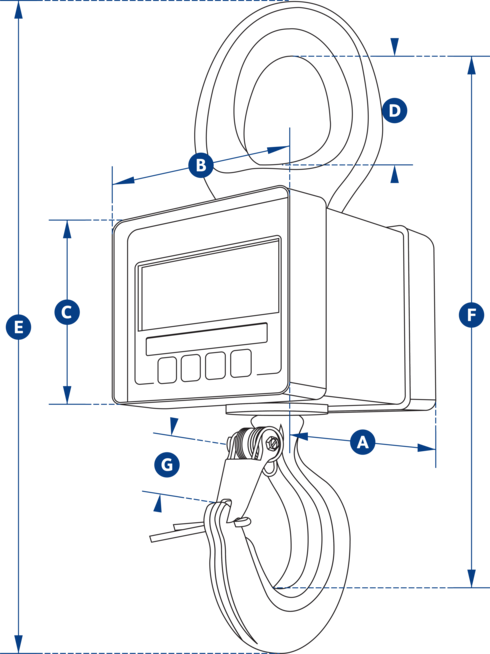 Dessin technique du dynamomètre Miniweighter Plus