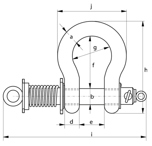 ROV Spring Release Polar Shackles P-5367 drawing