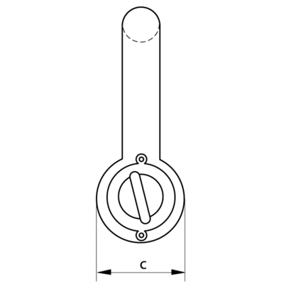 ROV Spring Release Polar Shackles P-5367 cross section drawing