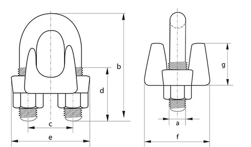 Schéma du serre-câble haute résistance G-6240