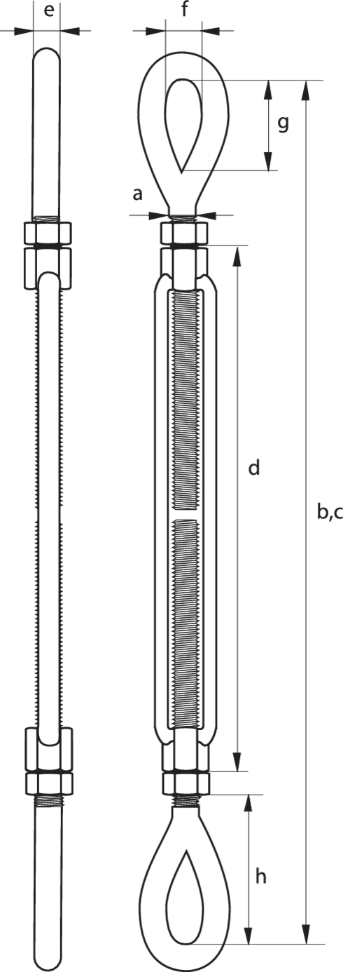 Turnbuckle Eye/Eye G-6311 drawing