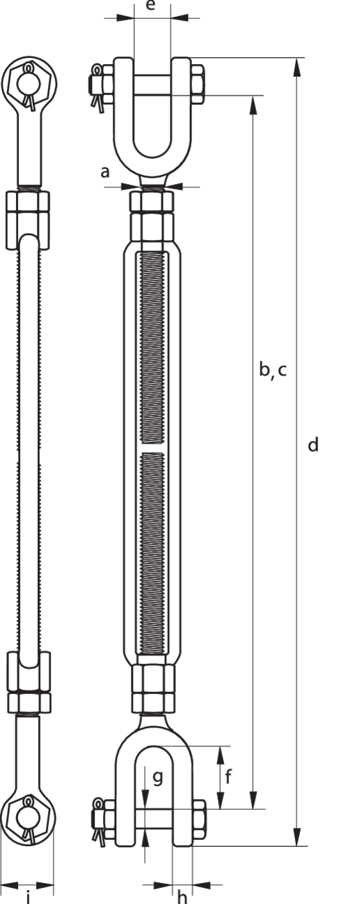 Turnbuckle Jaw/Jaw G-6323 drawing