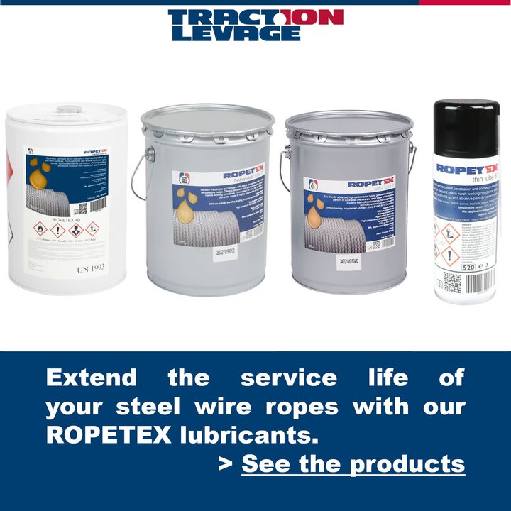 Ropetex lubricants for wire ropes