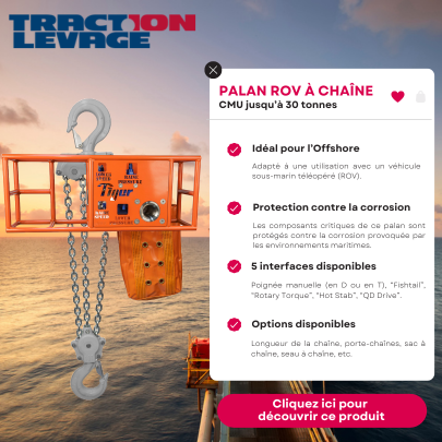 Palan ROV pour l'Offshore | © Traction Levage