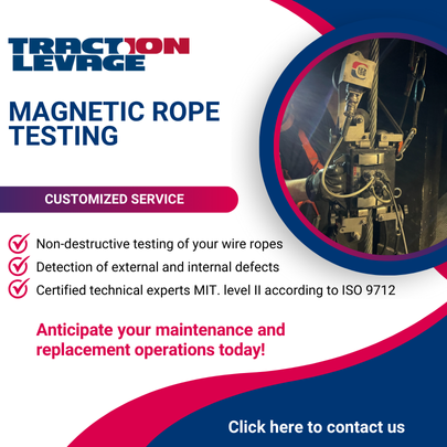 Magnetic Rope Testing by Traction Levage