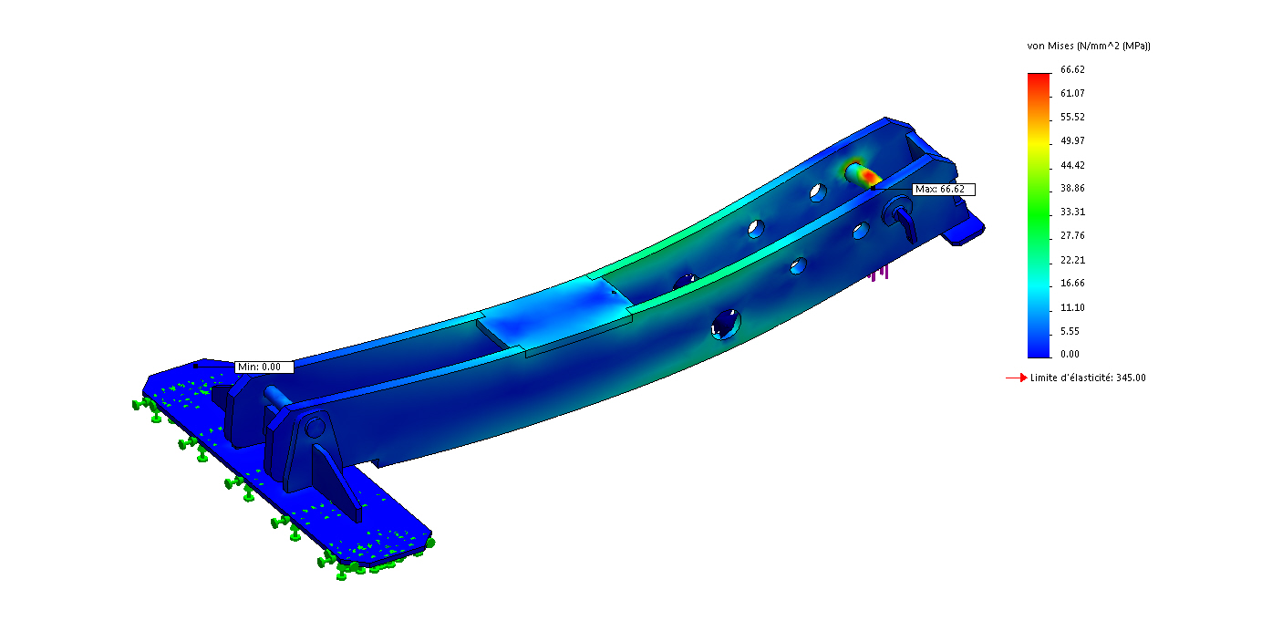 Schéma d'un palonnier de Traction Levage